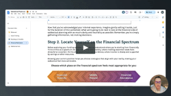 GIF scrolling through a Google Docs worksheet.